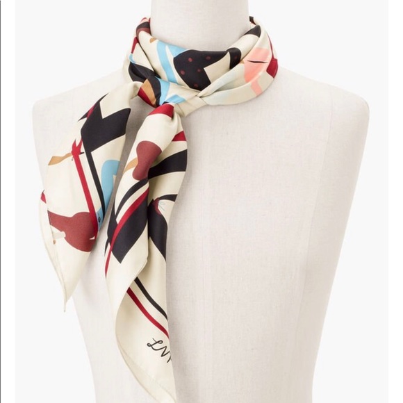 Talbots silk square scarf - Picture 4 of 10
